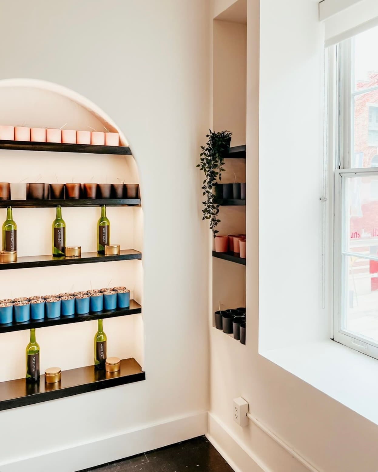 The scent cellar at Wax + Wine